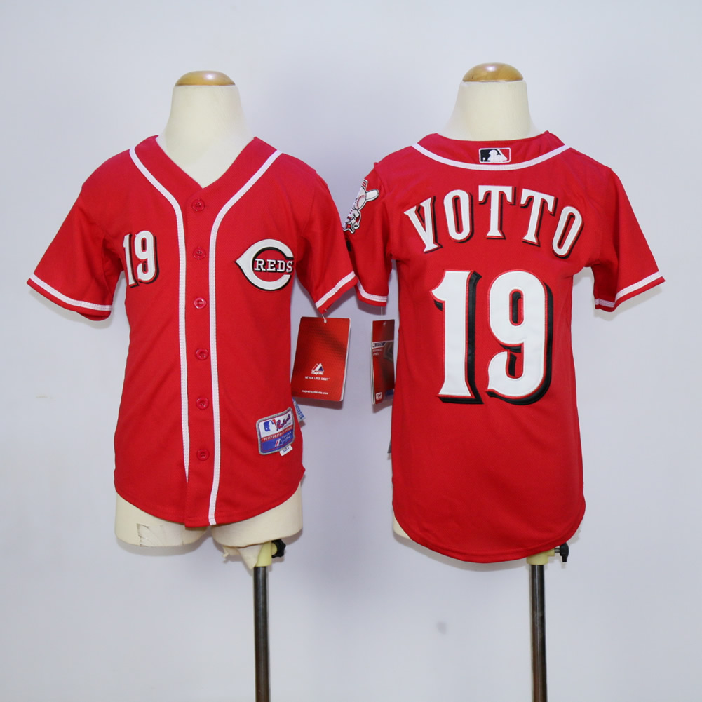 Men MLB Cincinnati Reds 19 Votto red jerseys